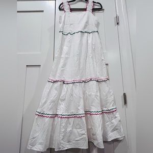 New! Ann Taylor Loft Long, Strappy Cotton Dress with Lining